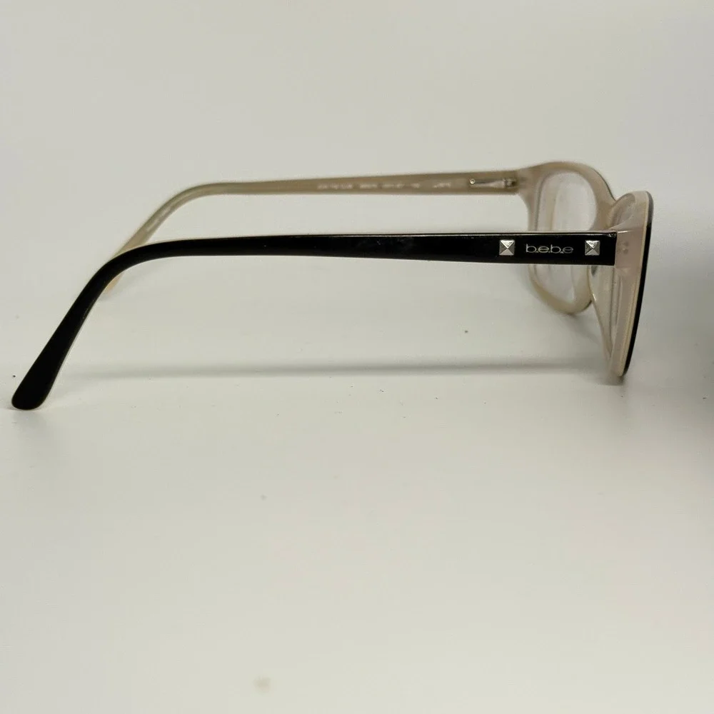 Bebe Join The Club BB5075 Eyeglass Frames Black Tan Studded 50-15-135